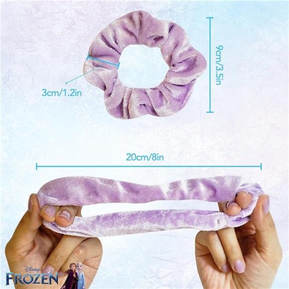 Frozen Princess Elsa Hair Brush For Girls Scrunchies & Detangling Brush 5 Pcs - Picture 6 of 7